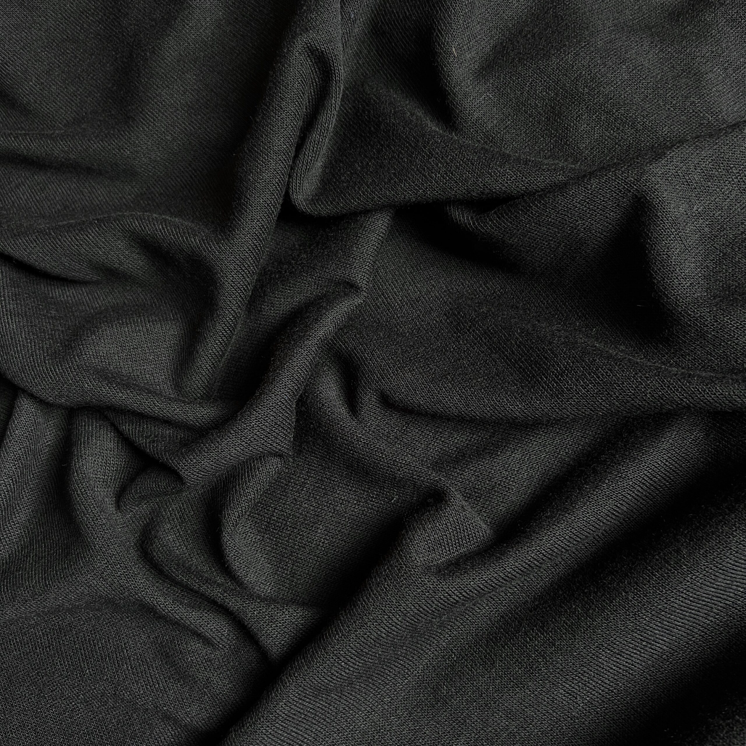 photo de tissu tricot / lainage noir extra doux