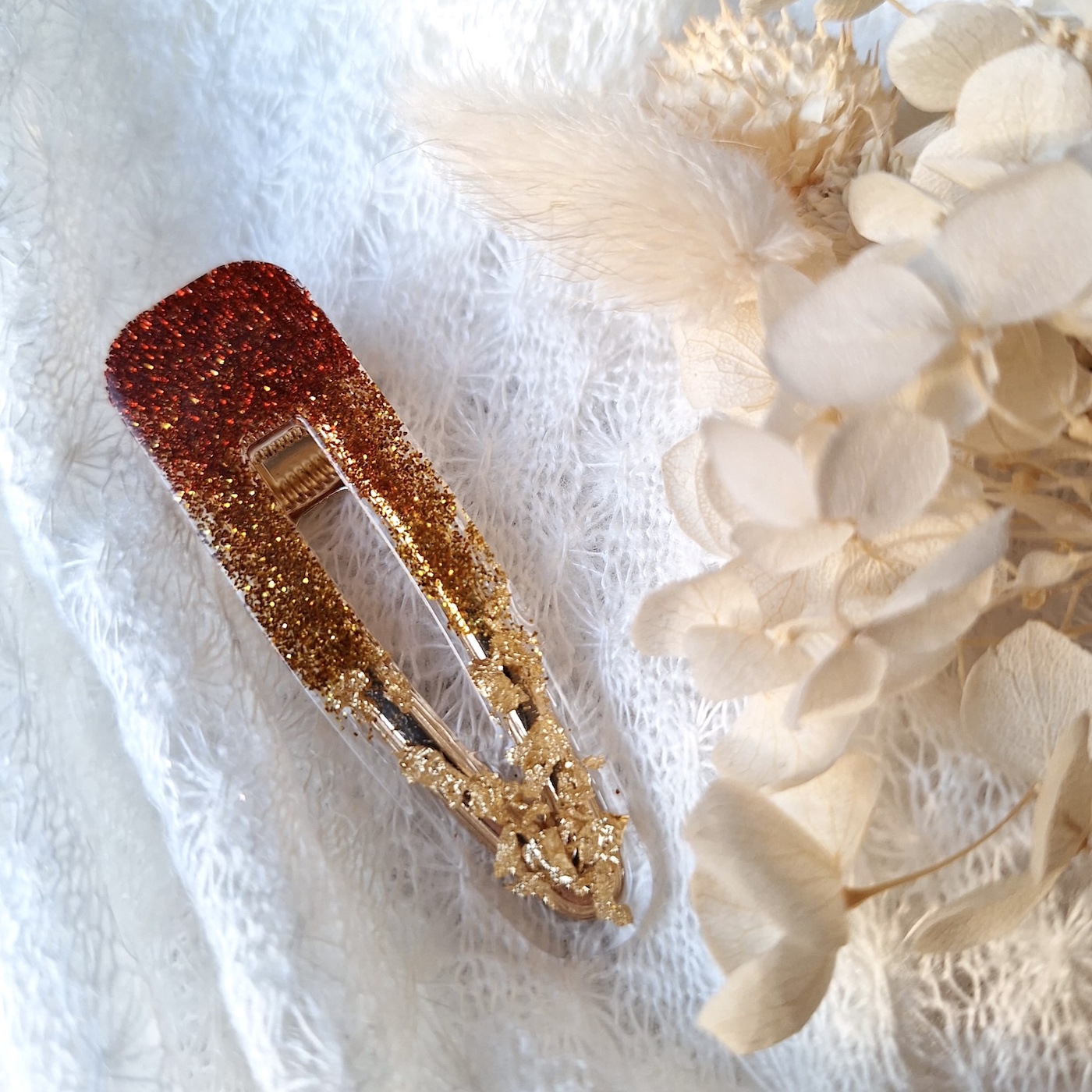 photo de barrette dégradé de paillettes